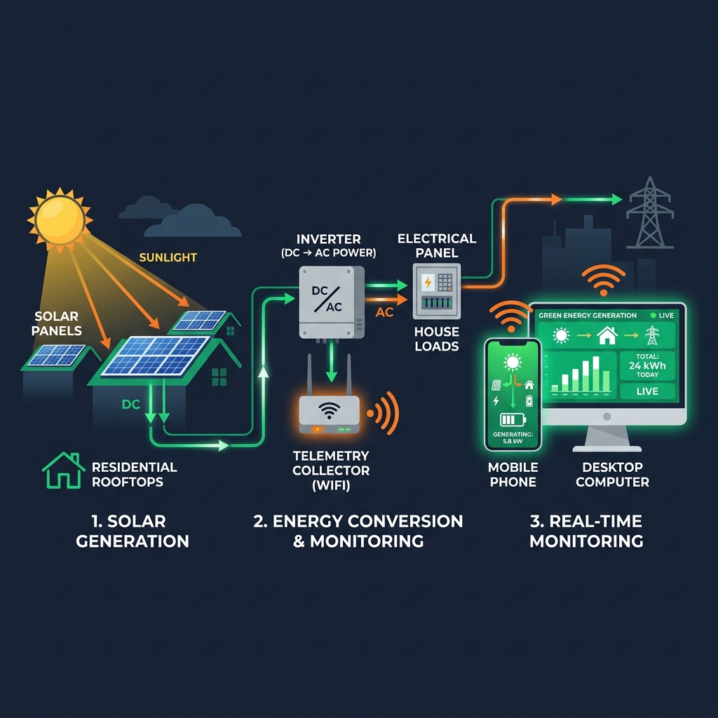 Solar Energy Management Conceptual Architectural Diagram